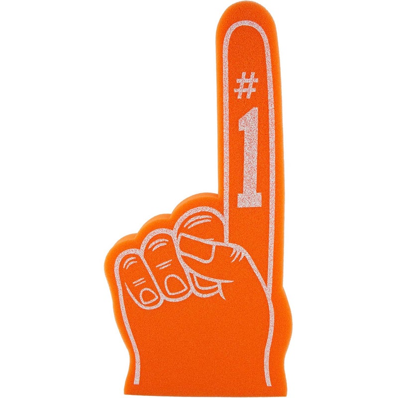 FUNSTITUTION Giant Foam Finger 18 Inch- Number 1 Universal Foam Hand for All Occasions - Cheerleading for Sports - Exciting Vibrant Colors use as Celebration Pom Poms- Great for Sports Events Games School Business - Image 1